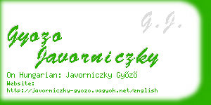 gyozo javorniczky business card
